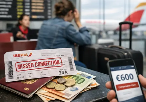 Conexión perdida con Iberia: Cómo conseguir una nueva reserva y reclamar hasta 600 € TripMozzo