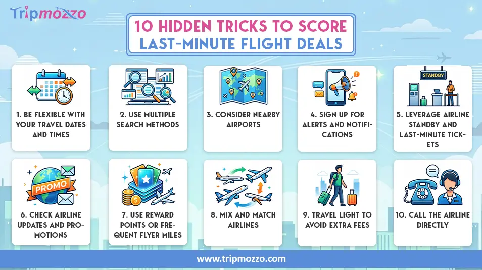 10 Hidden Tricks to Score Last-Minute Flight Deals TripMozzo