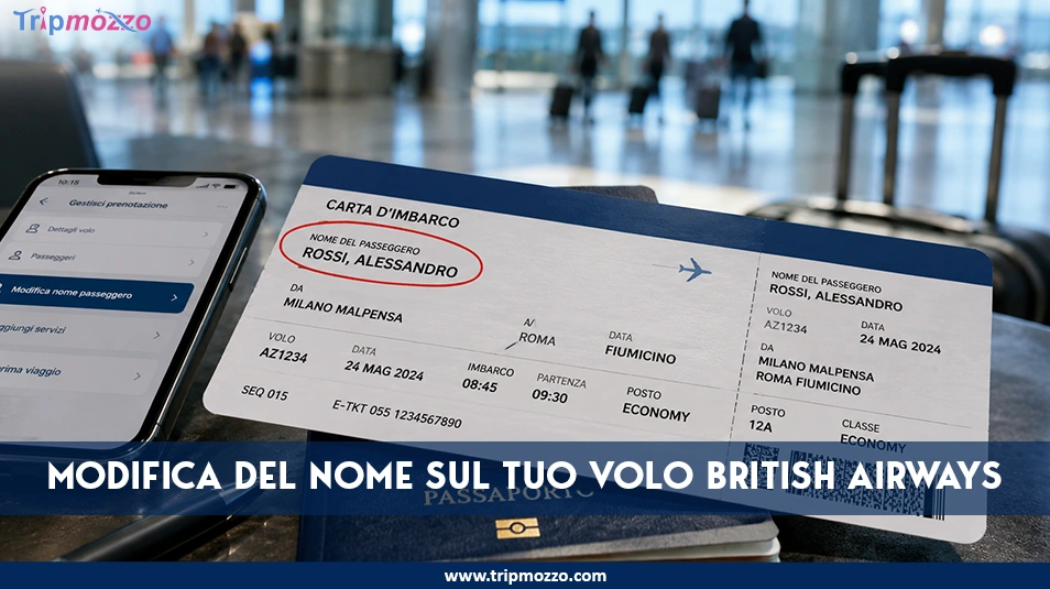 Modifica del nome sul tuo volo British Airways TripMozzo