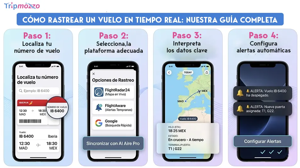 Cómo rastrear un vuelo en tiempo real: Nuestra guía completa TripMozzo
