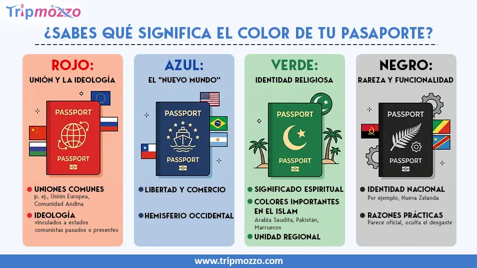 ¿Sabes qué significa el color de tu pasaporte? TripMozzo